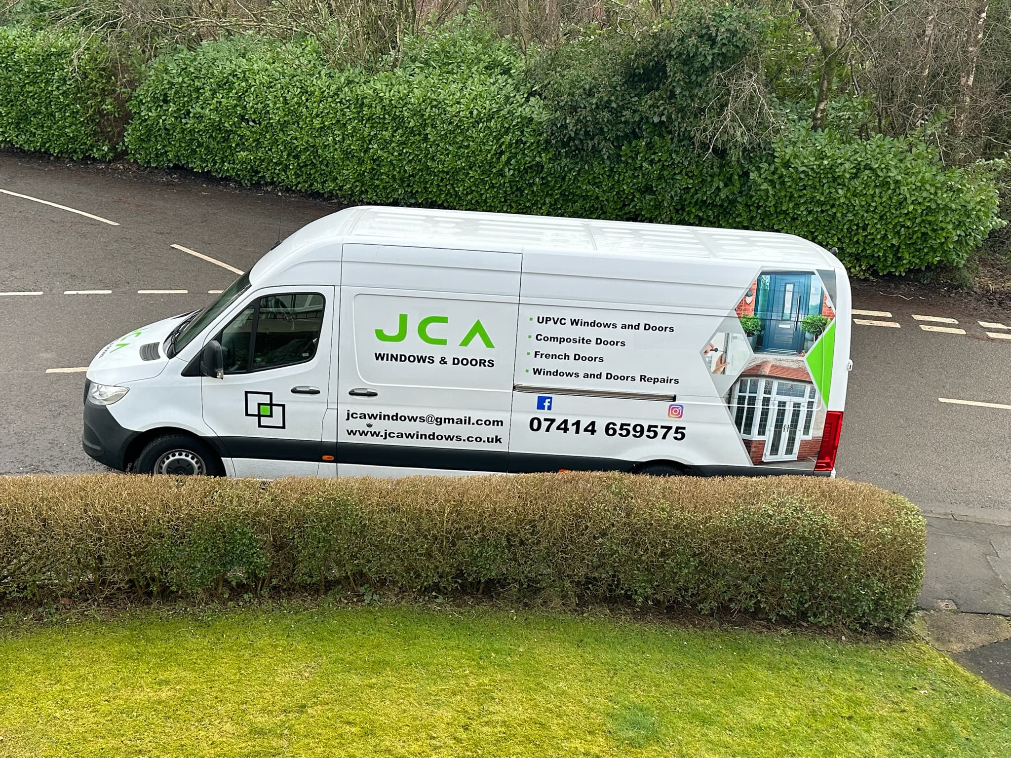 JCA Windows and Doors company van